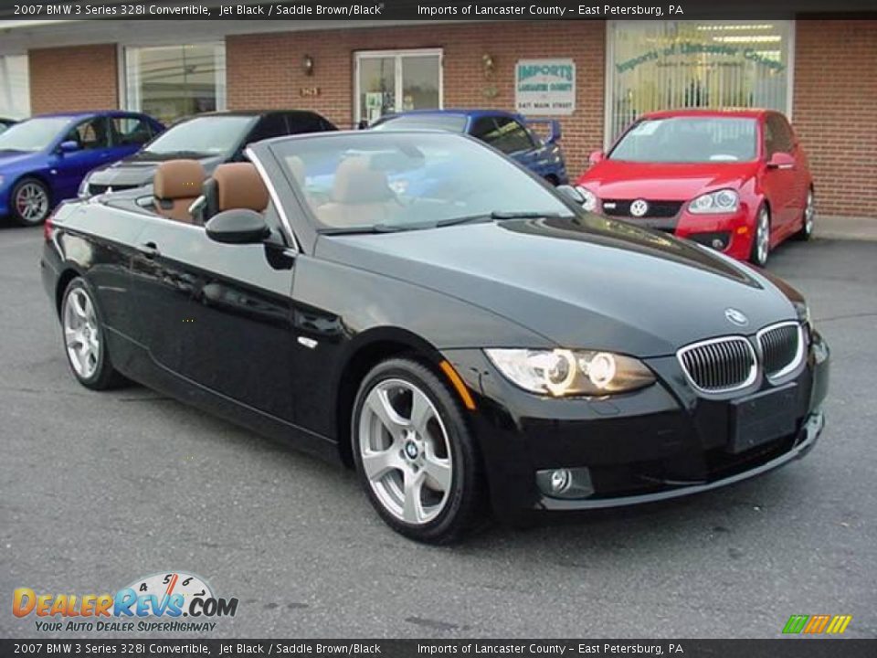 2007 BMW 3 Series 328i Convertible Jet Black / Saddle Brown/Black Photo #19