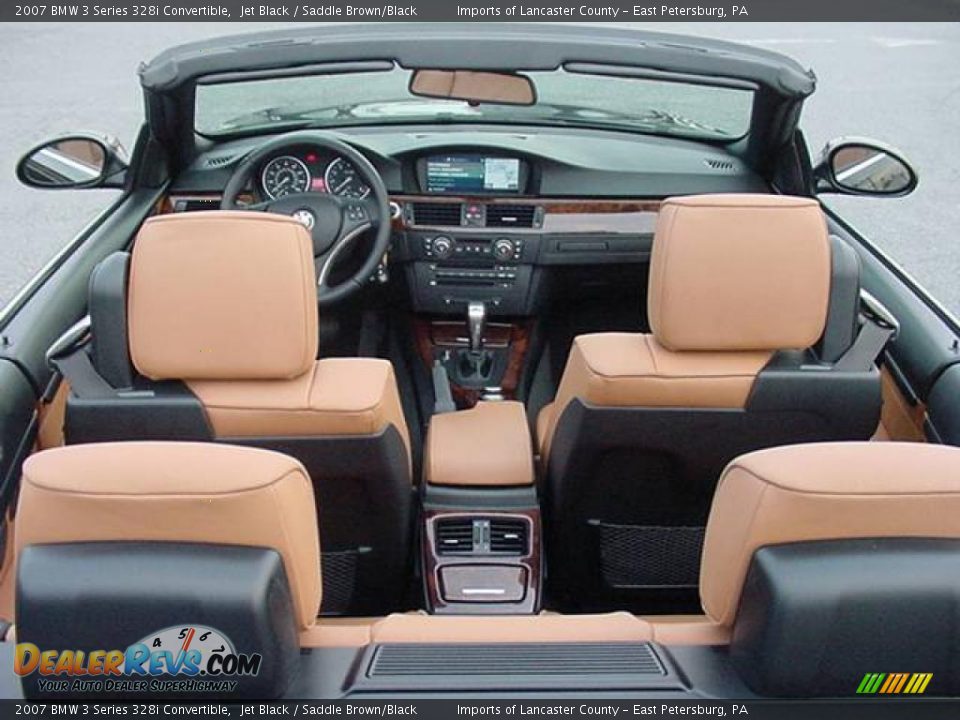 2007 BMW 3 Series 328i Convertible Jet Black / Saddle Brown/Black Photo #20