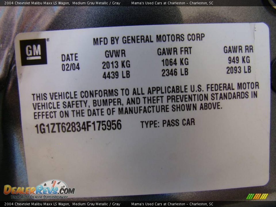 2004 Chevrolet Malibu Maxx LS Wagon Medium Gray Metallic / Gray Photo #23