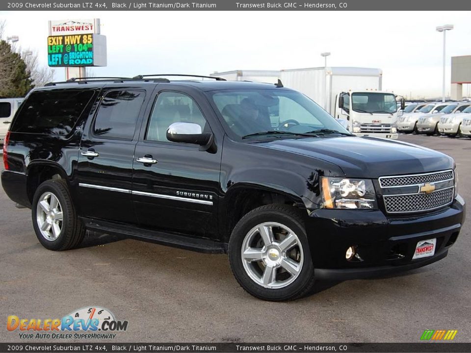 2009 Chevrolet Suburban LTZ 4x4 Black / Light Titanium/Dark Titanium Photo #1