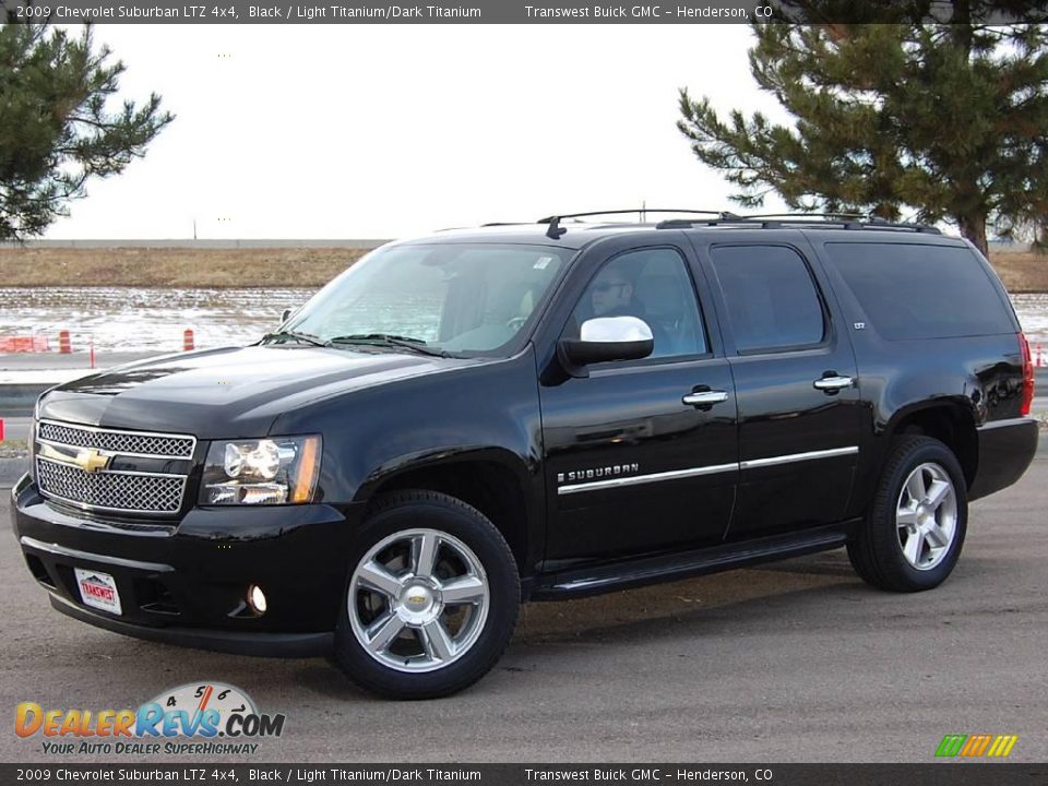 2009 Chevrolet Suburban LTZ 4x4 Black / Light Titanium/Dark Titanium Photo #3