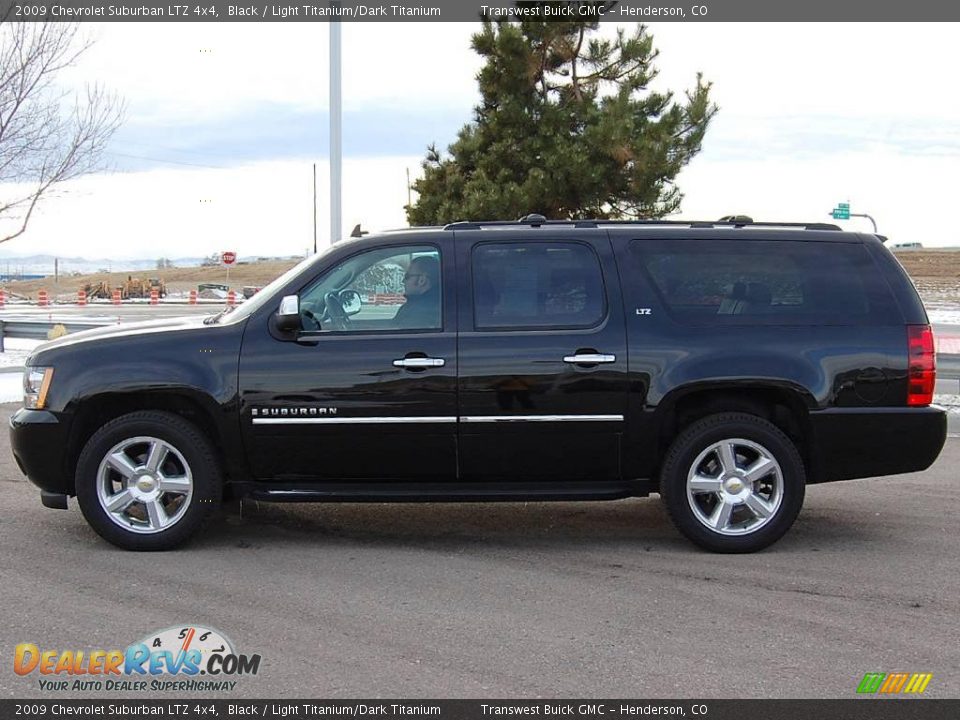 2009 Chevrolet Suburban LTZ 4x4 Black / Light Titanium/Dark Titanium Photo #4