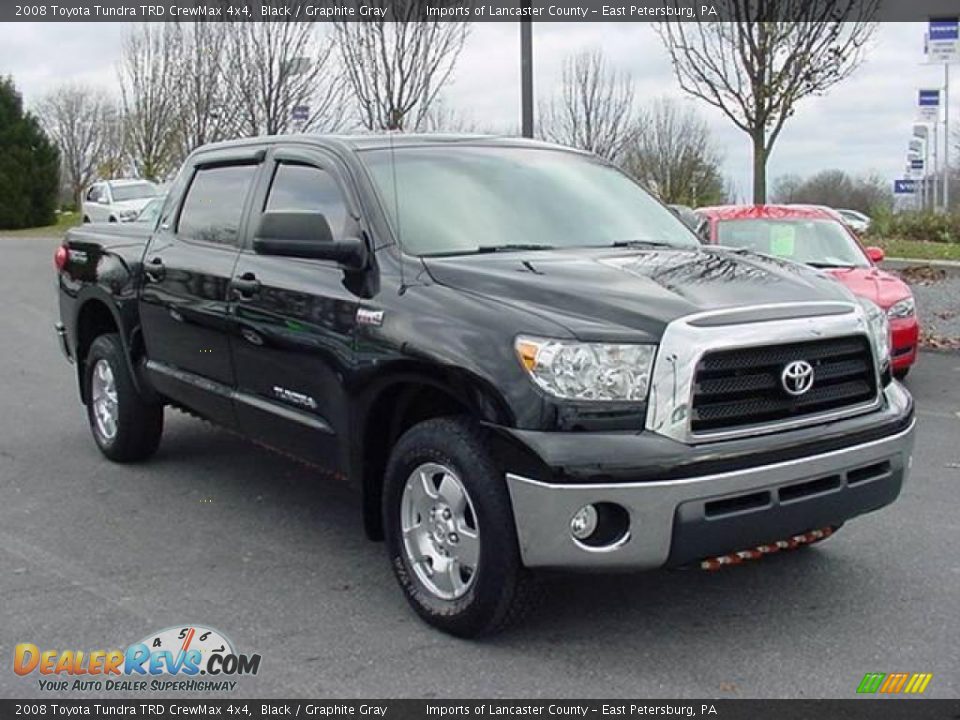 2008 Toyota Tundra TRD CrewMax 4x4 Black / Graphite Gray Photo #1