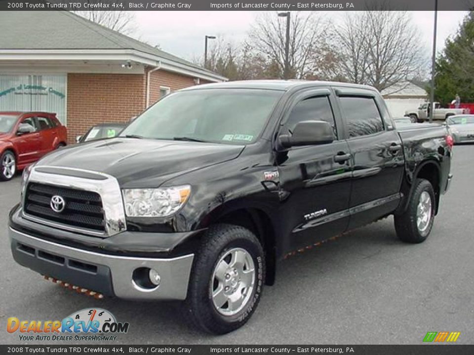 2008 Toyota Tundra TRD CrewMax 4x4 Black / Graphite Gray Photo #3