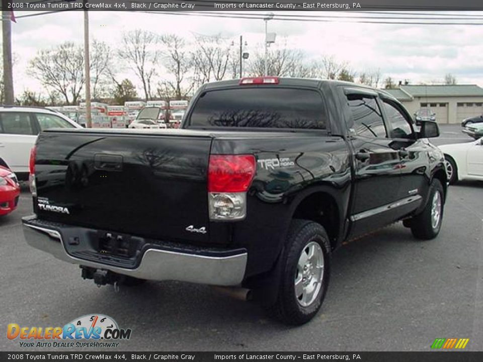 2008 Toyota Tundra TRD CrewMax 4x4 Black / Graphite Gray Photo #5