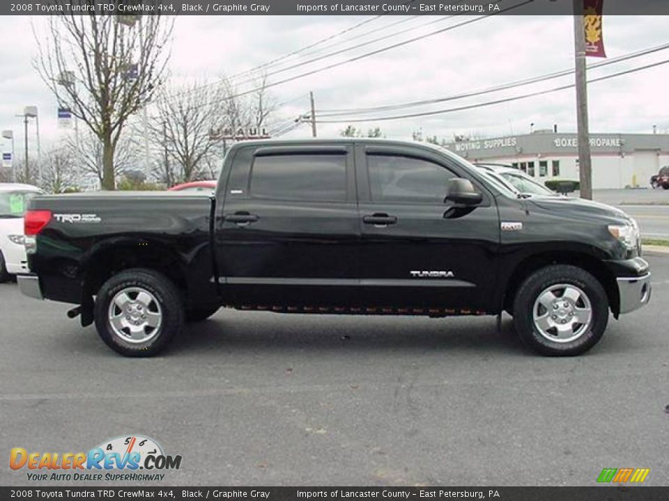 2008 Toyota Tundra TRD CrewMax 4x4 Black / Graphite Gray Photo #6