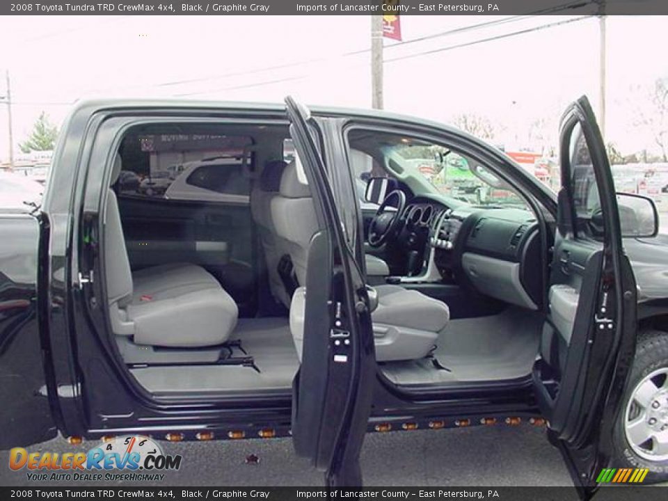 2008 Toyota Tundra TRD CrewMax 4x4 Black / Graphite Gray Photo #7