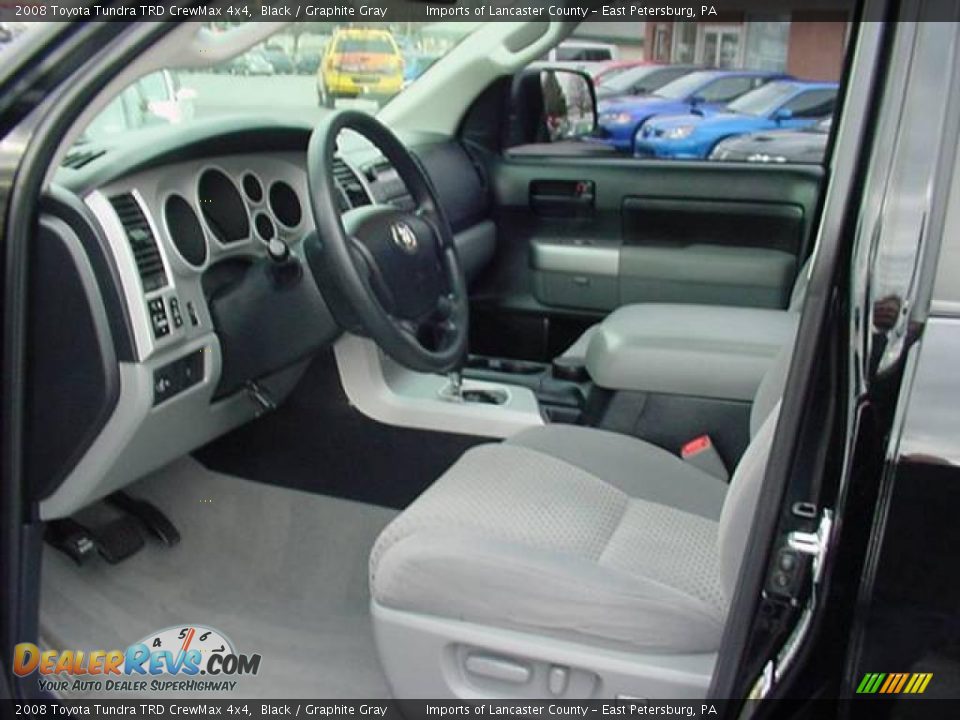 2008 Toyota Tundra TRD CrewMax 4x4 Black / Graphite Gray Photo #10