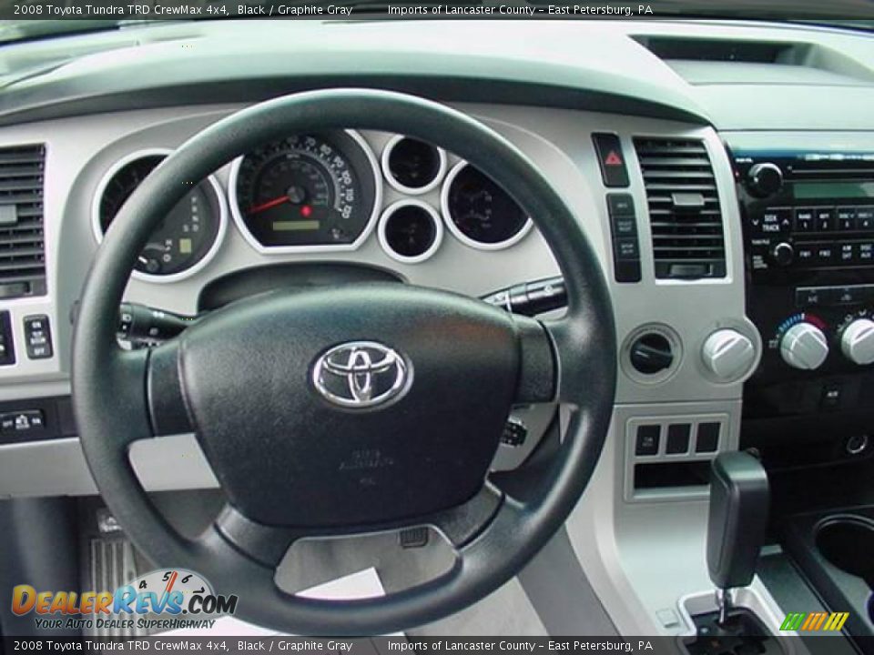 2008 Toyota Tundra TRD CrewMax 4x4 Black / Graphite Gray Photo #11