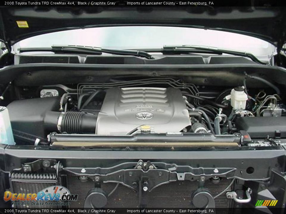 2008 Toyota Tundra TRD CrewMax 4x4 Black / Graphite Gray Photo #12