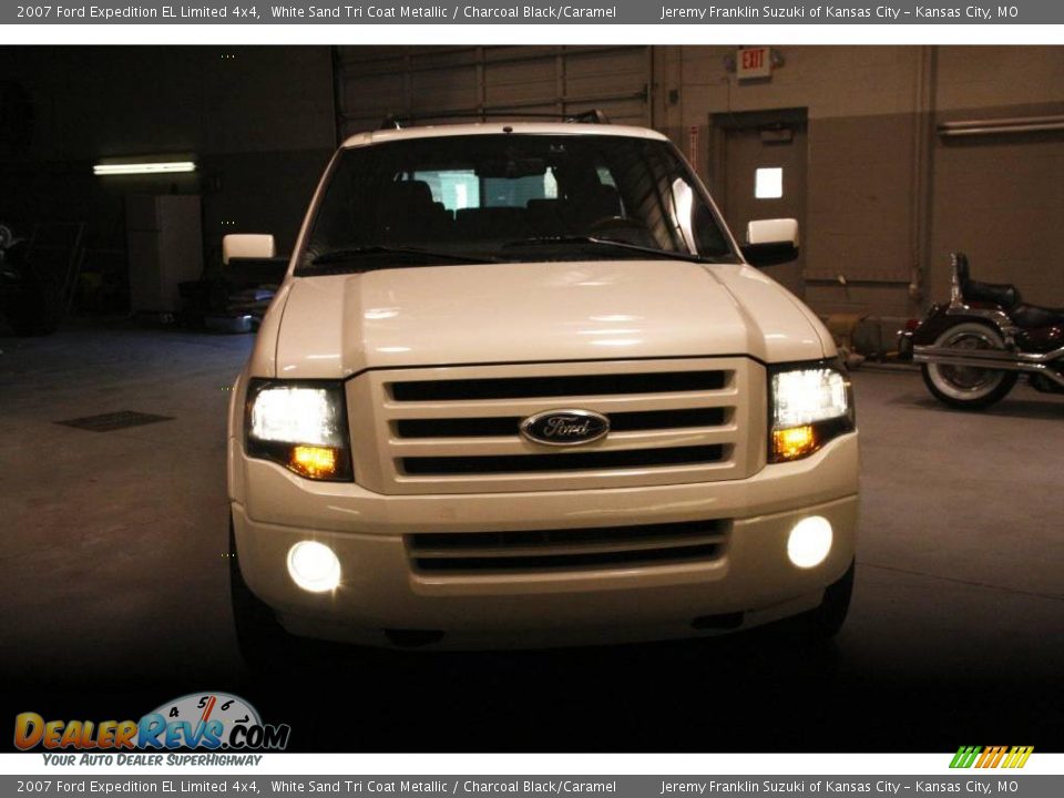 2007 Ford Expedition EL Limited 4x4 White Sand Tri Coat Metallic / Charcoal Black/Caramel Photo #2
