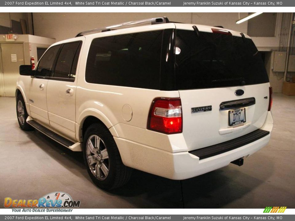 2007 Ford Expedition EL Limited 4x4 White Sand Tri Coat Metallic / Charcoal Black/Caramel Photo #4