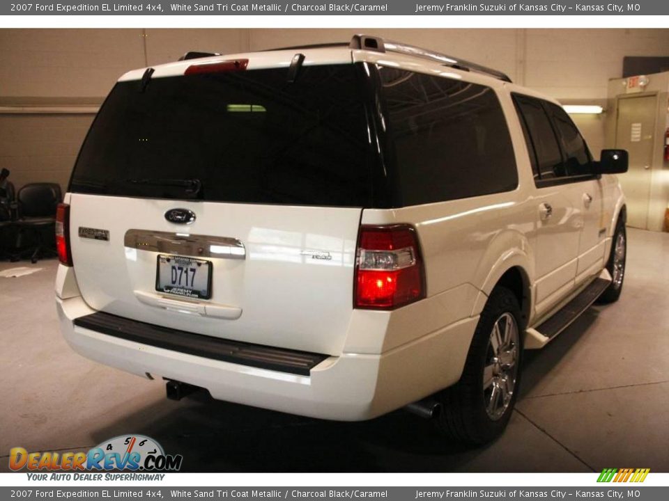 2007 Ford Expedition EL Limited 4x4 White Sand Tri Coat Metallic / Charcoal Black/Caramel Photo #6