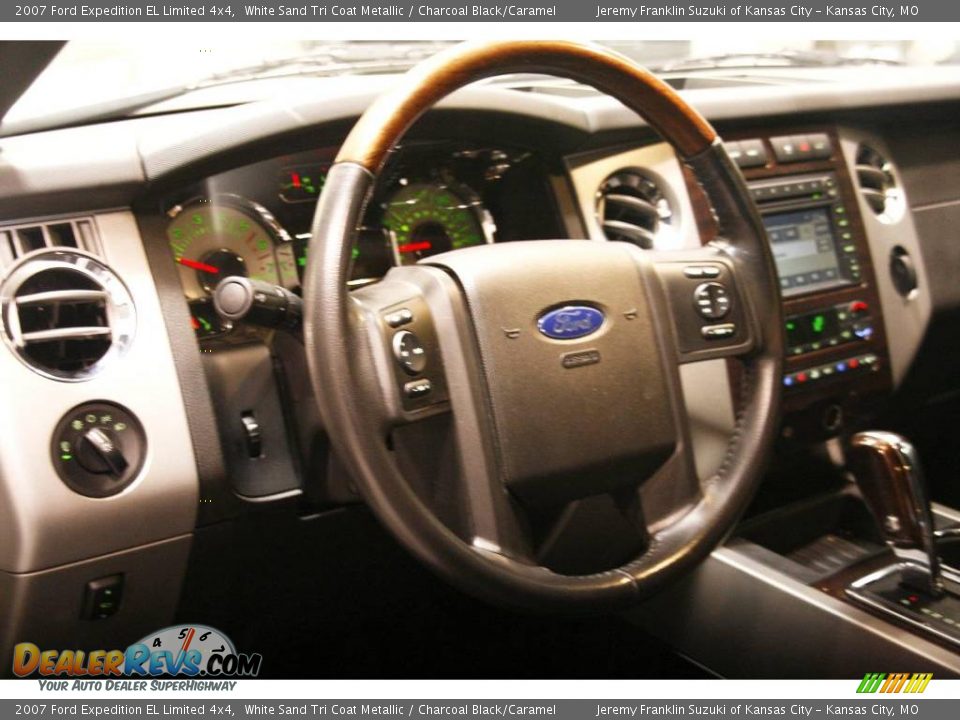 2007 Ford Expedition EL Limited 4x4 White Sand Tri Coat Metallic / Charcoal Black/Caramel Photo #15