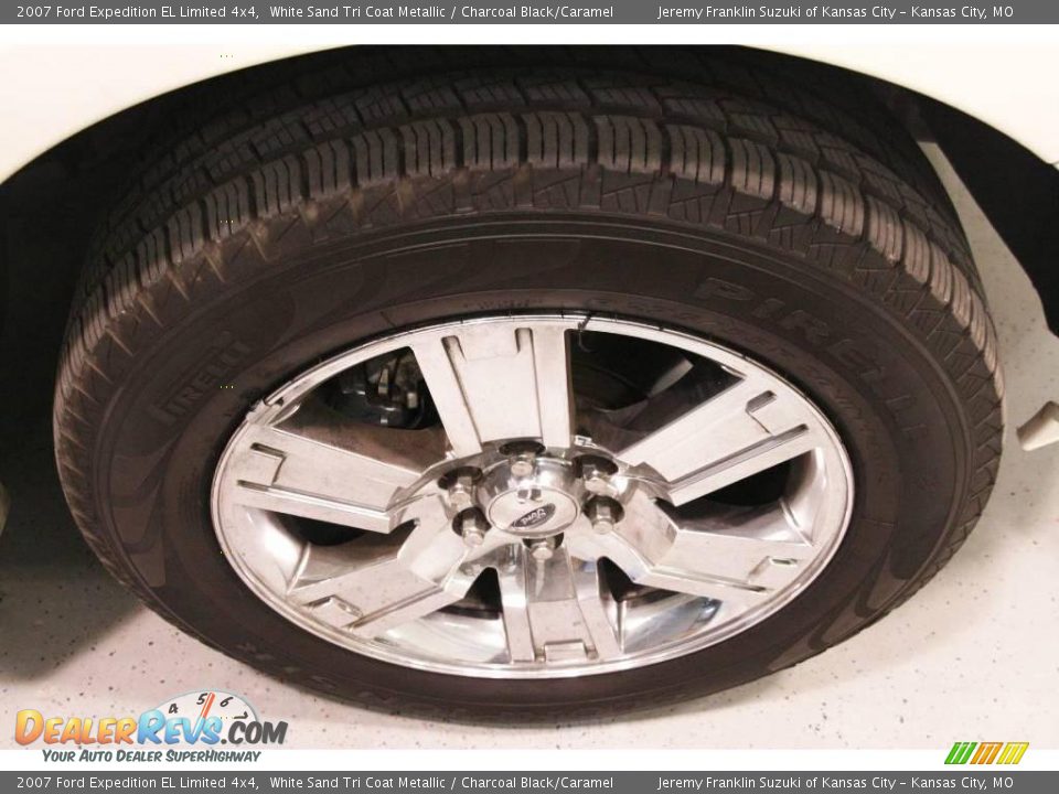 2007 Ford Expedition EL Limited 4x4 White Sand Tri Coat Metallic / Charcoal Black/Caramel Photo #33