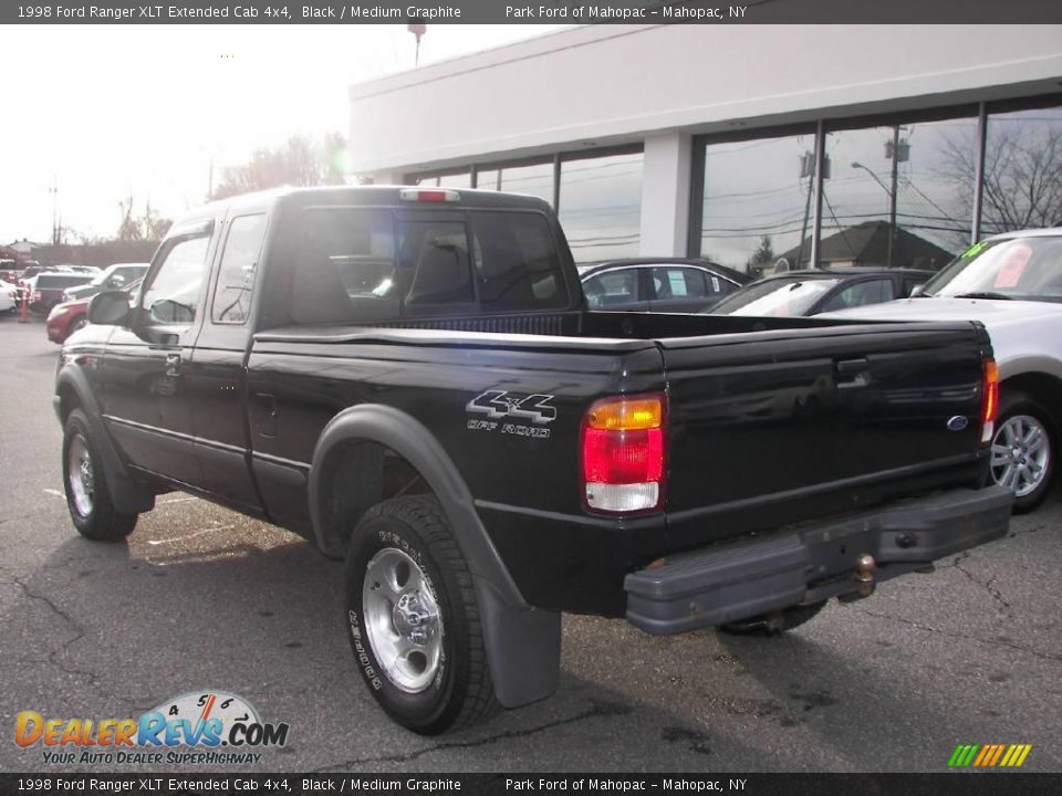 1998 Ford Ranger XLT Extended Cab 4x4 Black / Medium Graphite Photo #4