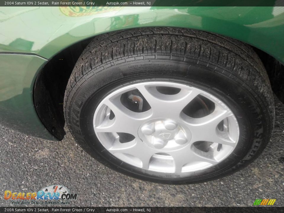 2004 Saturn ION 2 Sedan Rain Forest Green / Grey Photo #15