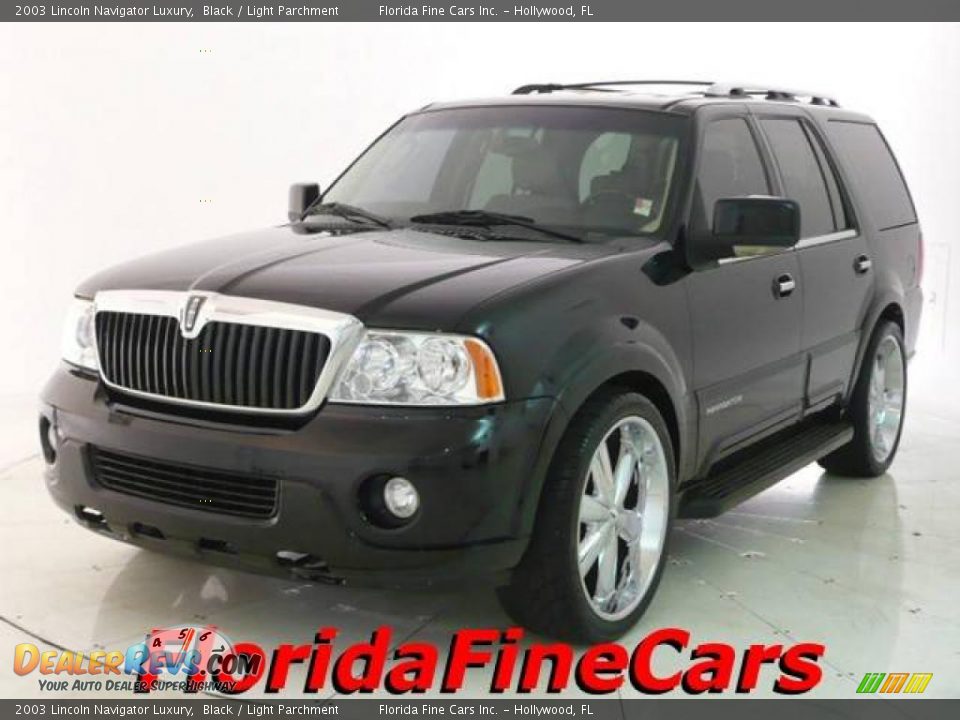2003 Lincoln Navigator Luxury Black / Light Parchment Photo #1