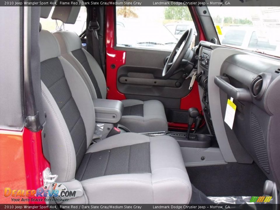 2010 Jeep Wrangler Sport 4x4 Flame Red / Dark Slate Gray/Medium Slate Gray Photo #9