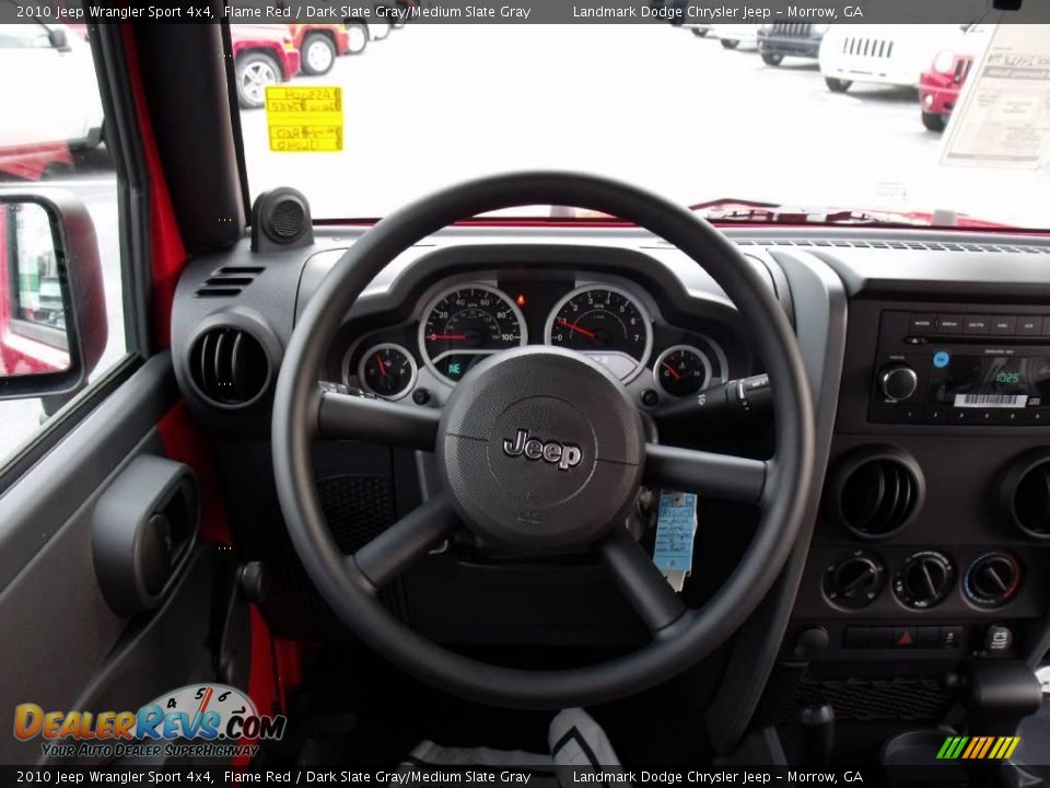 2010 Jeep Wrangler Sport 4x4 Flame Red / Dark Slate Gray/Medium Slate Gray Photo #12