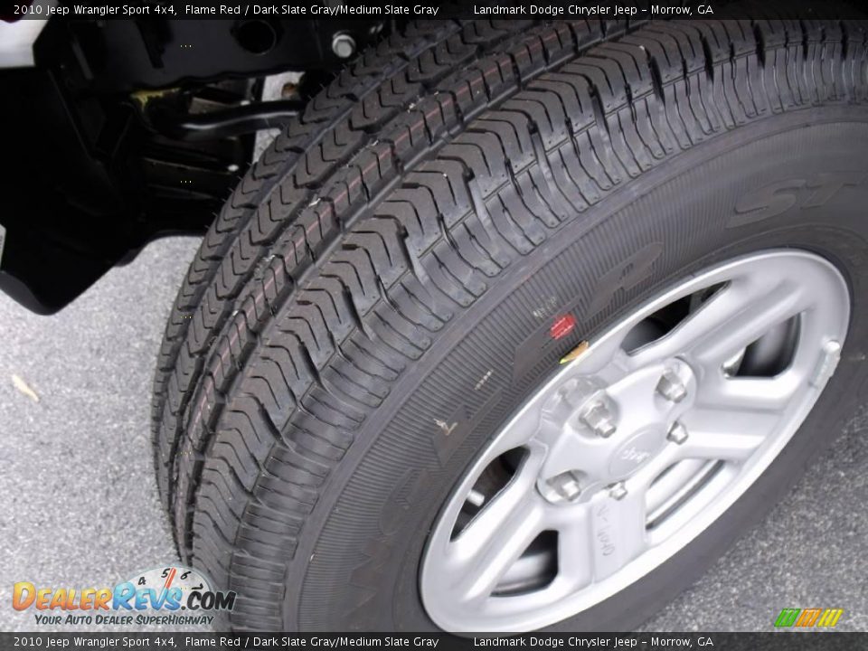 2010 Jeep Wrangler Sport 4x4 Flame Red / Dark Slate Gray/Medium Slate Gray Photo #14