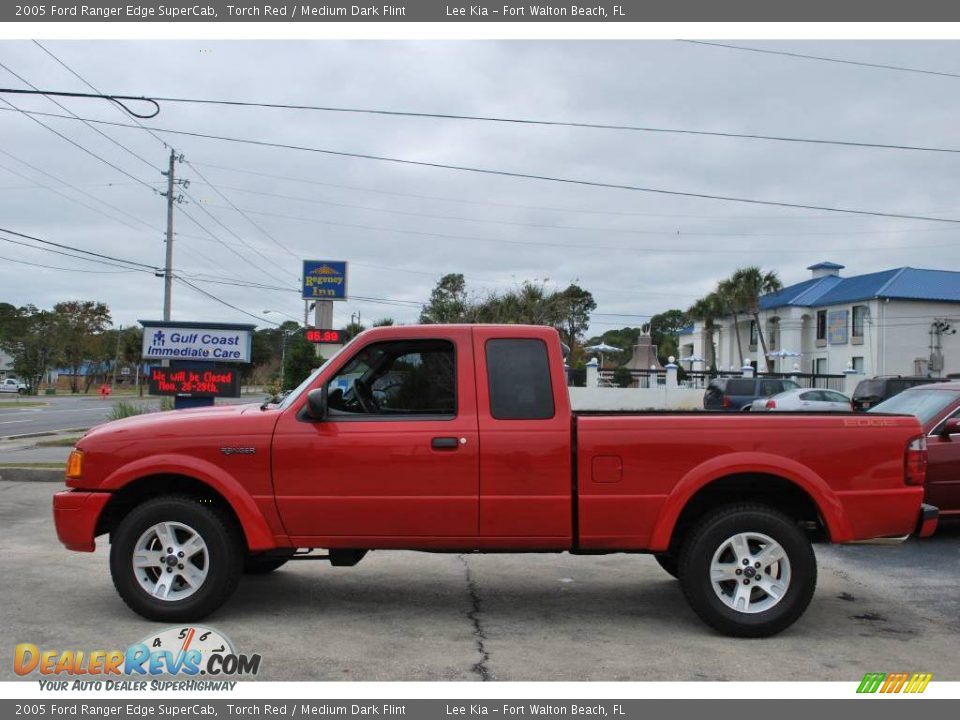 2005 Ford Ranger Edge SuperCab Torch Red / Medium Dark Flint Photo #2