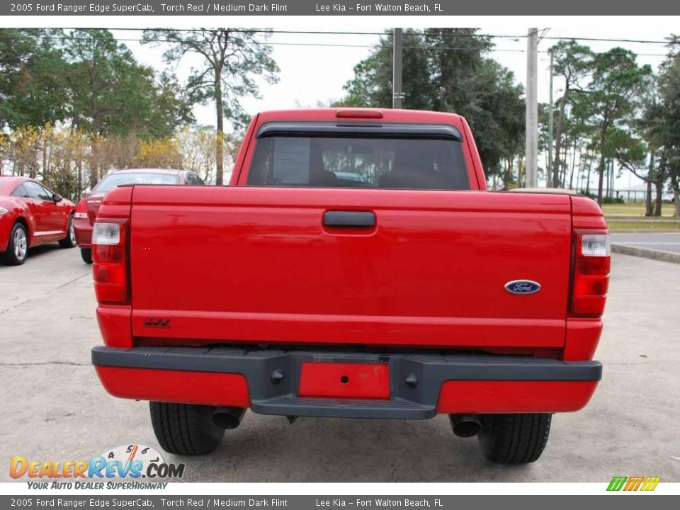 2005 Ford Ranger Edge SuperCab Torch Red / Medium Dark Flint Photo #4