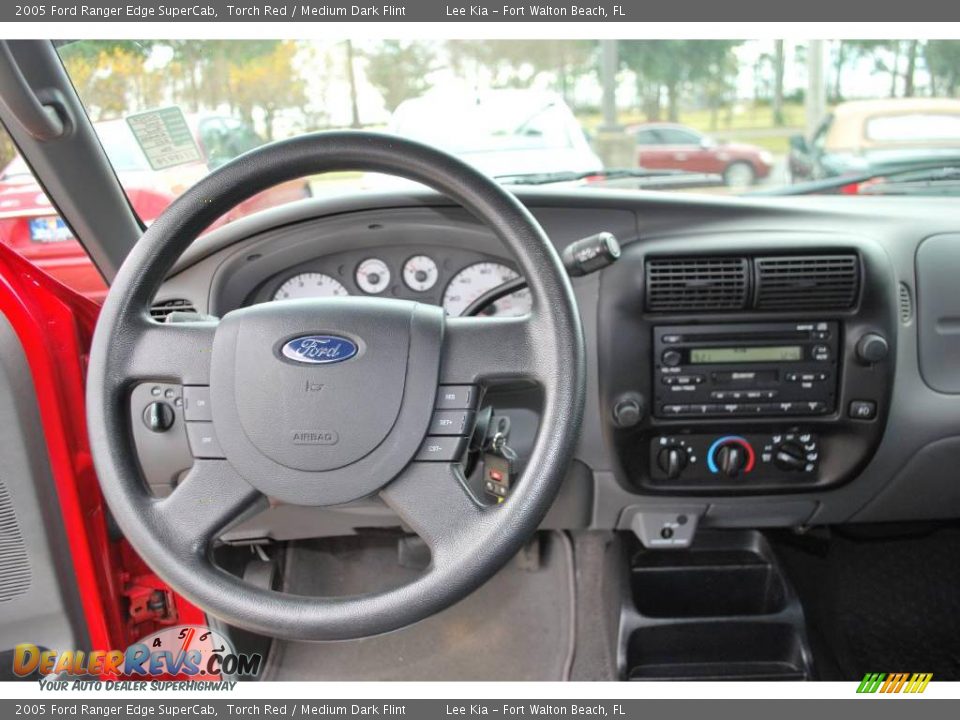 2005 Ford Ranger Edge SuperCab Torch Red / Medium Dark Flint Photo #18