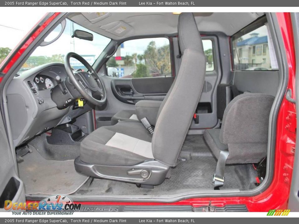 2005 Ford Ranger Edge SuperCab Torch Red / Medium Dark Flint Photo #22