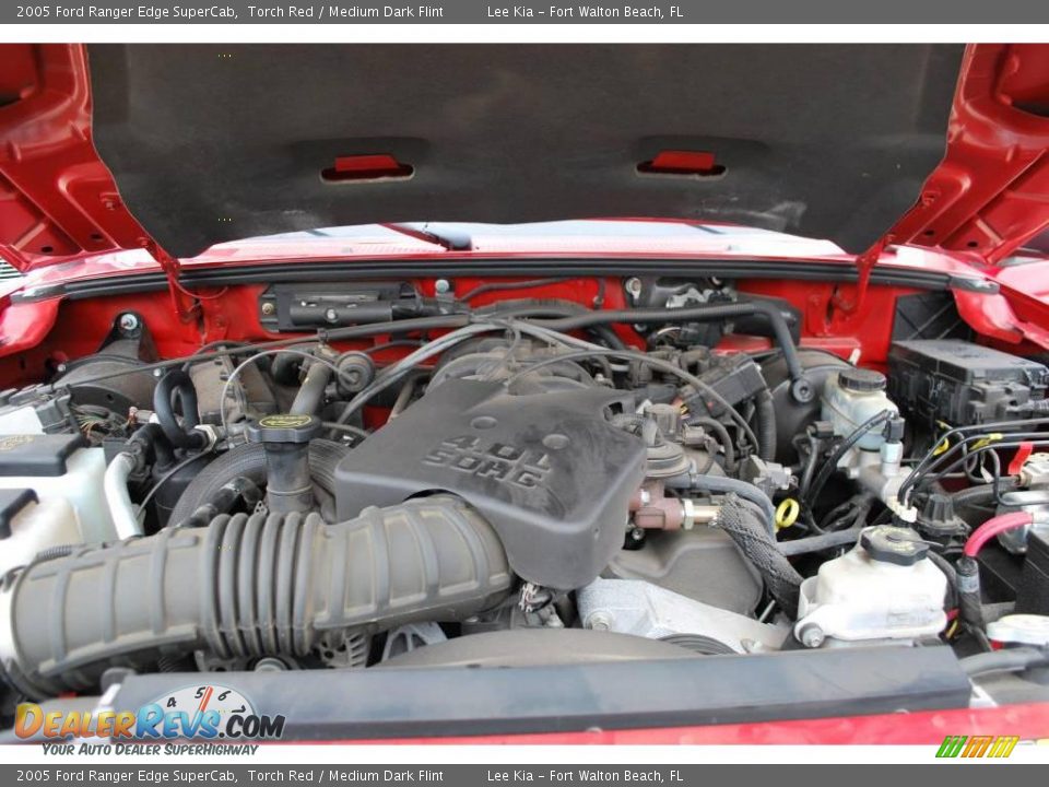 2005 Ford Ranger Edge SuperCab Torch Red / Medium Dark Flint Photo #29