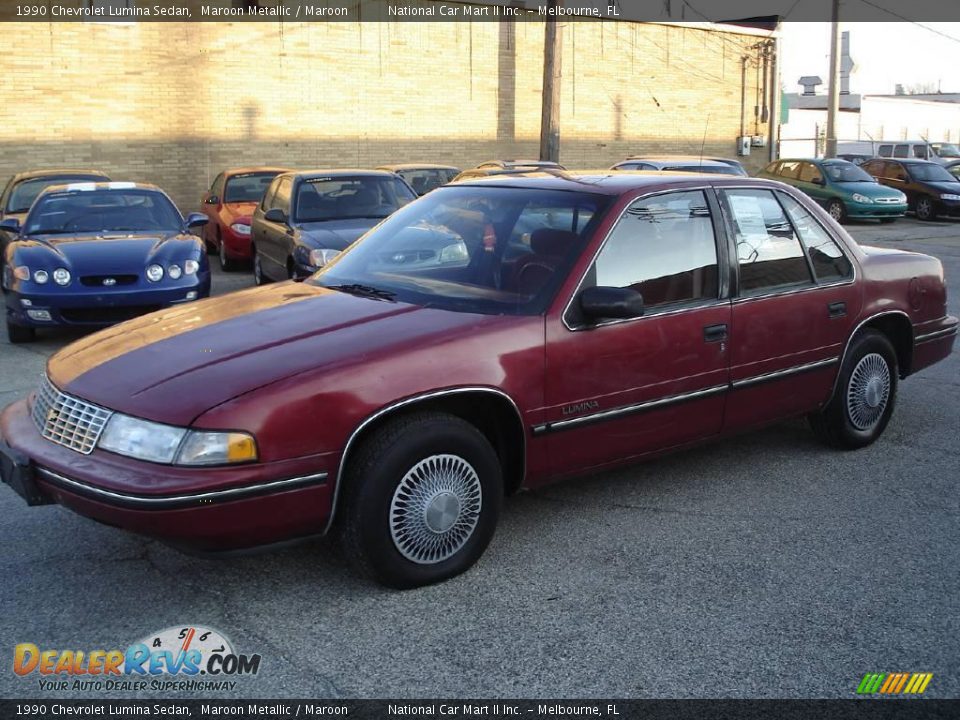 1990 Chevrolet Lumina Sedan Maroon Metallic / Maroon Photo #1