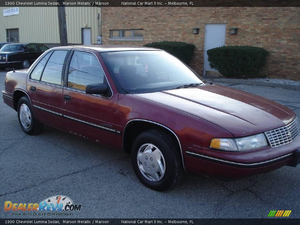 1990 Chevrolet Lumina Sedan Maroon Metallic / Maroon Photo #3