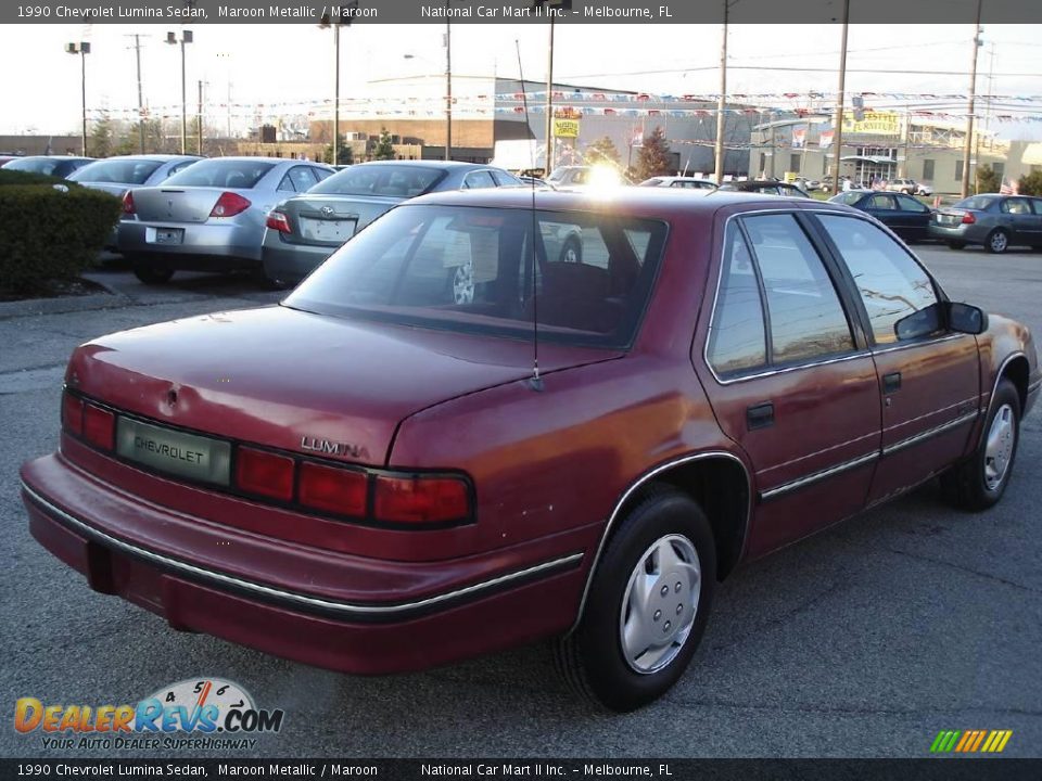 1990 Chevrolet Lumina Sedan Maroon Metallic / Maroon Photo #4