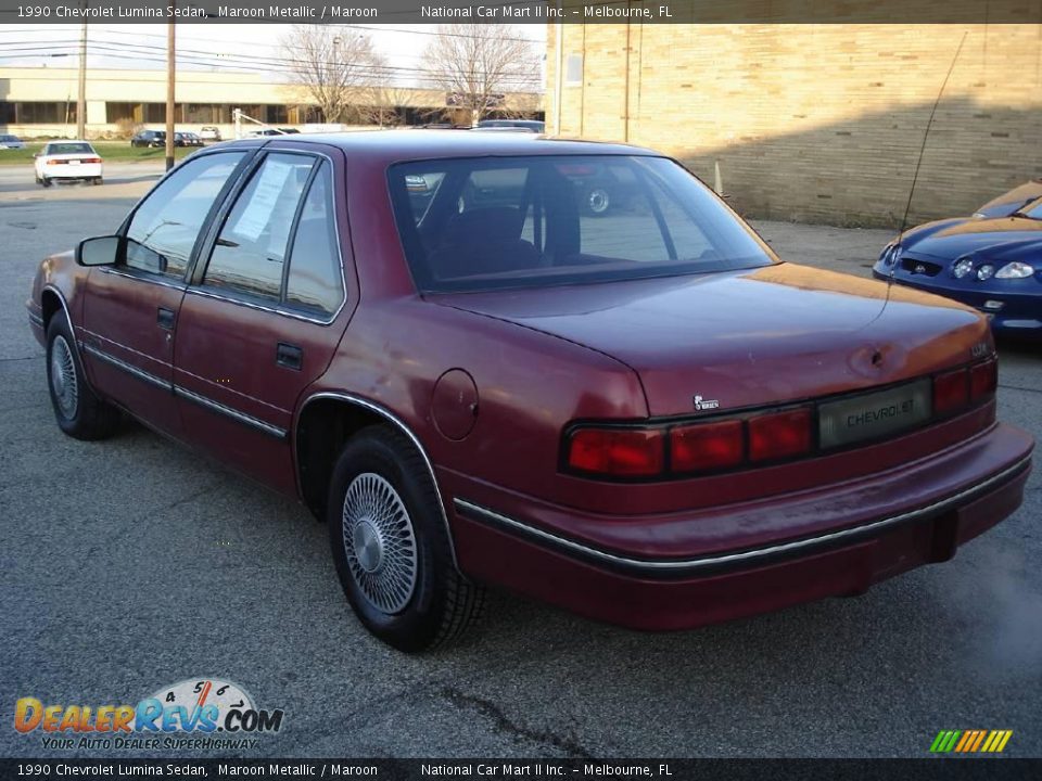 1990 Chevrolet Lumina Sedan Maroon Metallic / Maroon Photo #6