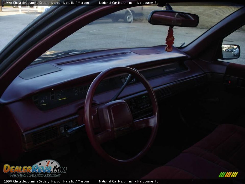 1990 Chevrolet Lumina Sedan Maroon Metallic / Maroon Photo #12