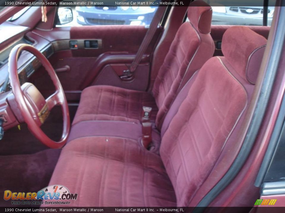 1990 Chevrolet Lumina Sedan Maroon Metallic / Maroon Photo #13