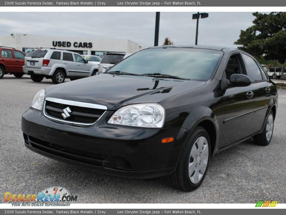 2006 Suzuki Forenza Sedan Fantasy Black Metallic / Grey Photo #1