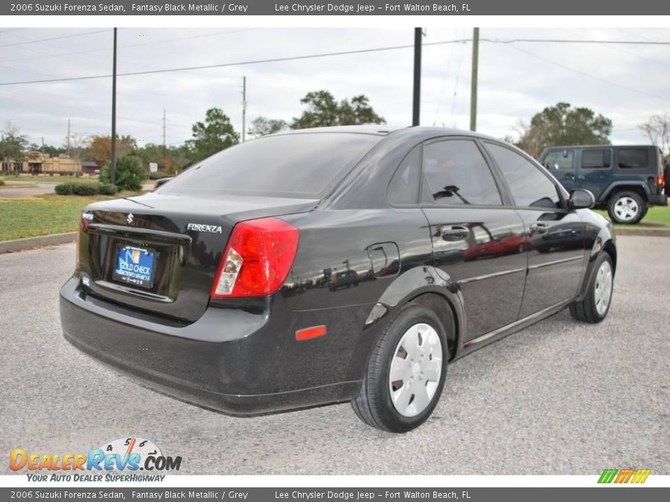 2006 Suzuki Forenza Sedan Fantasy Black Metallic / Grey Photo #5