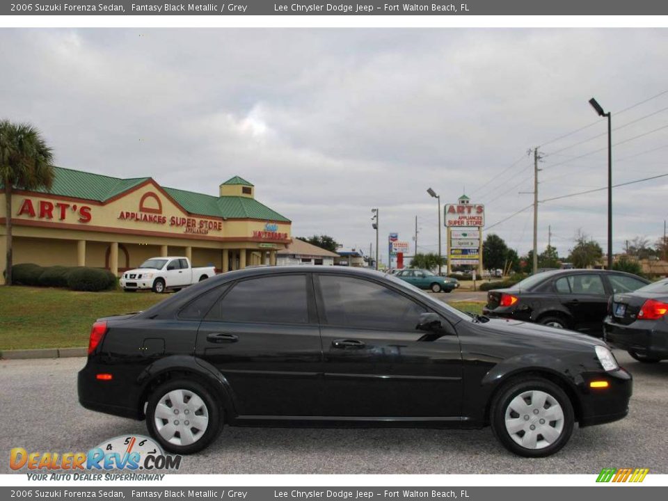 2006 Suzuki Forenza Sedan Fantasy Black Metallic / Grey Photo #6