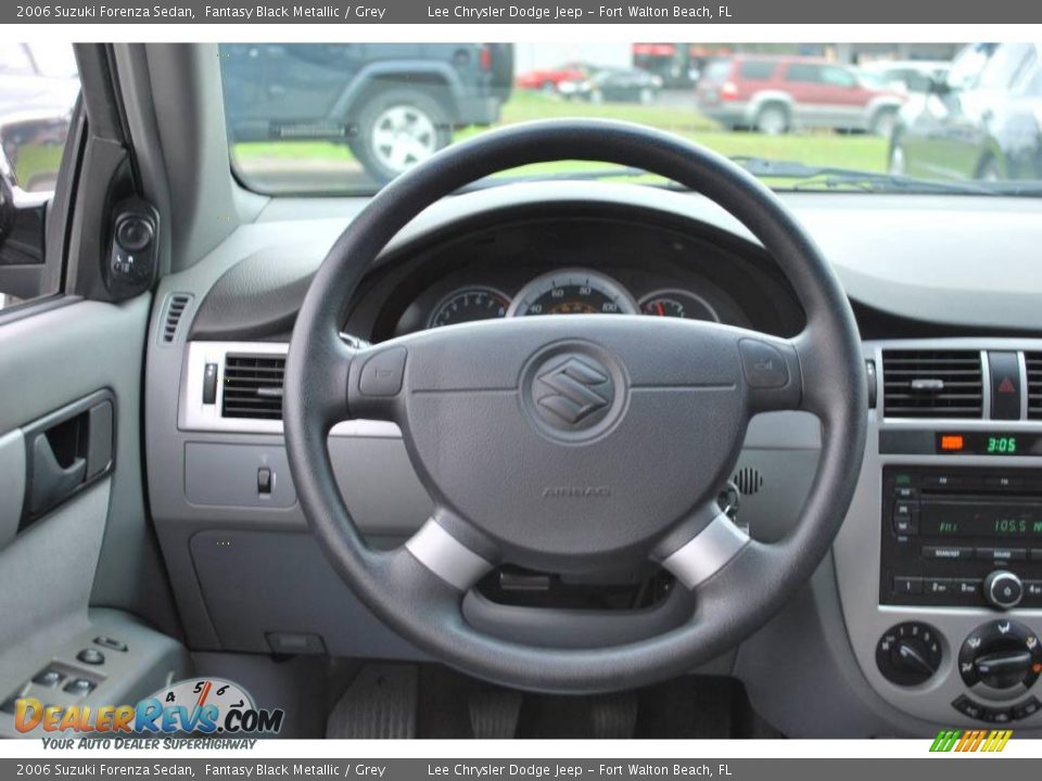 2006 Suzuki Forenza Sedan Fantasy Black Metallic / Grey Photo #19