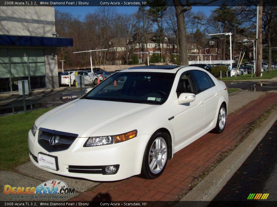 2008 Acura TL 3.2 White Diamond Pearl / Ebony Photo #2