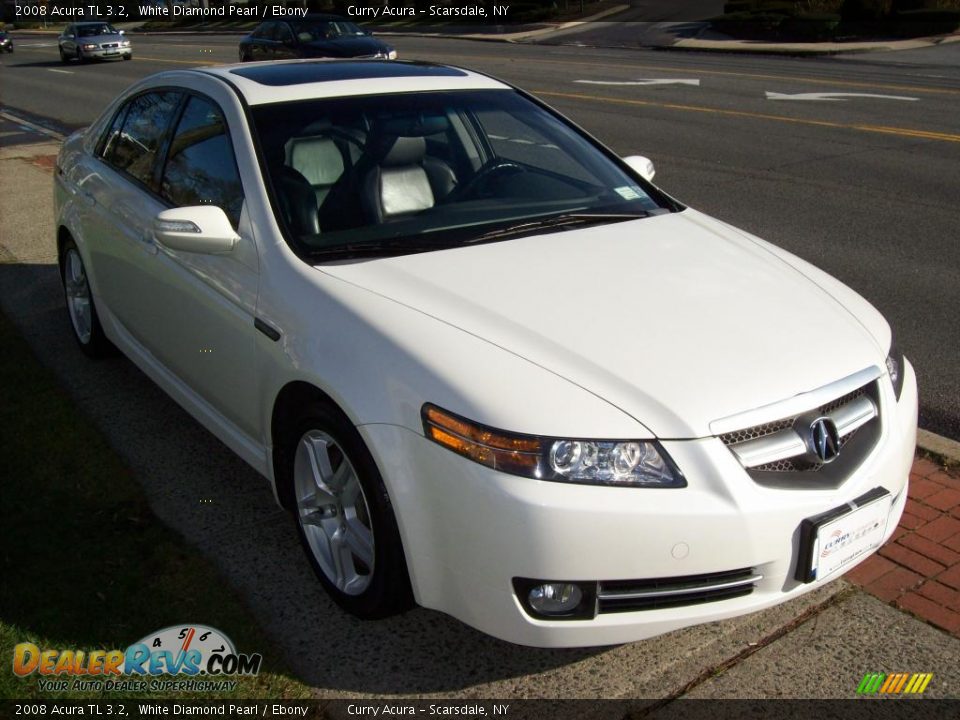 2008 Acura TL 3.2 White Diamond Pearl / Ebony Photo #4