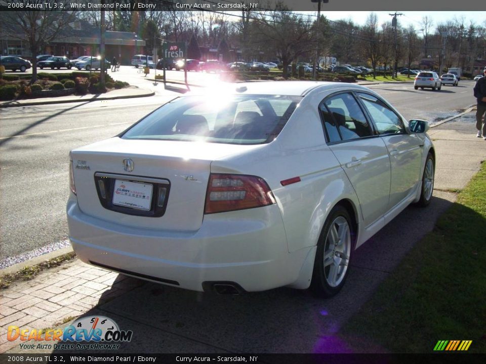 2008 Acura TL 3.2 White Diamond Pearl / Ebony Photo #5