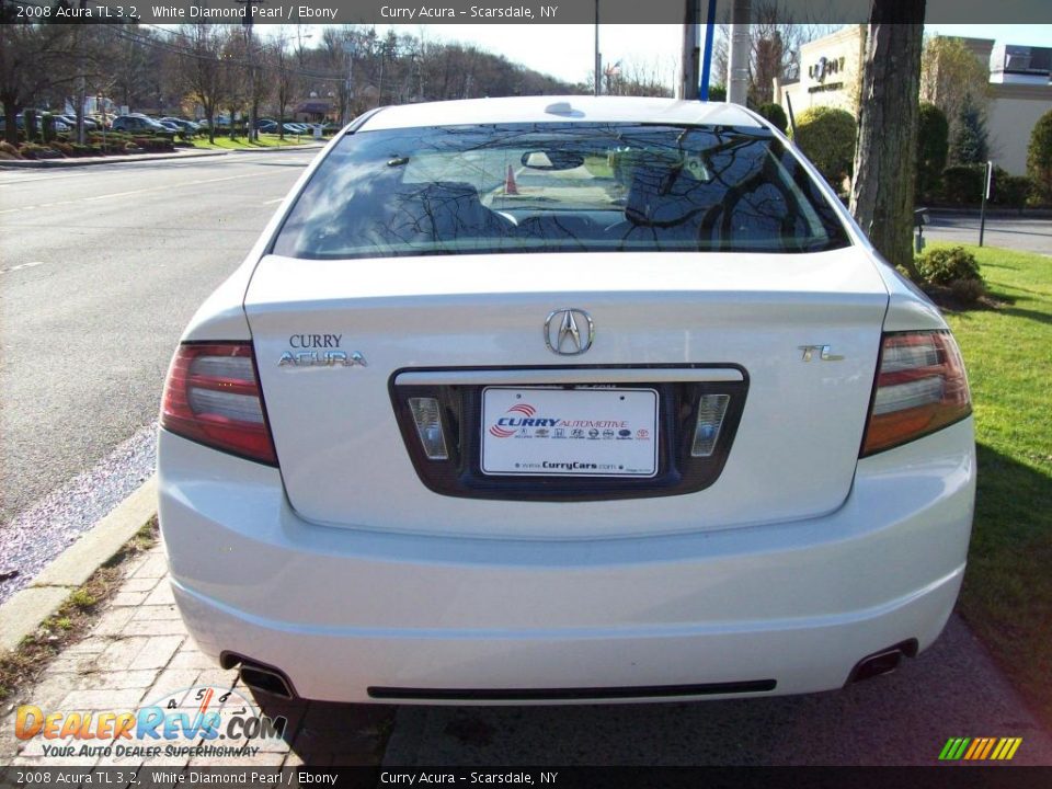 2008 Acura TL 3.2 White Diamond Pearl / Ebony Photo #6