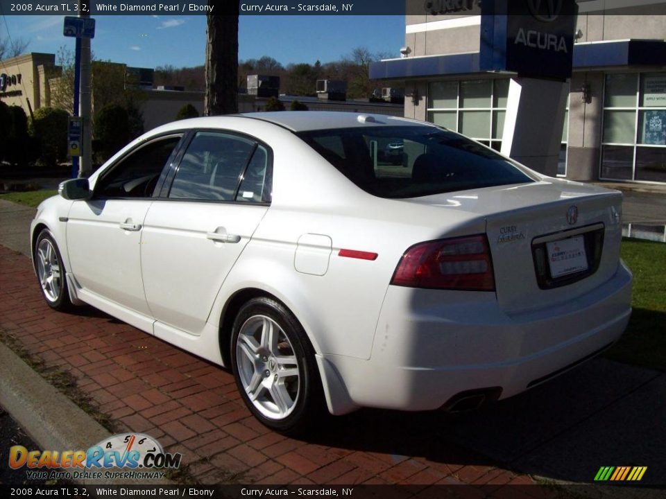 2008 Acura TL 3.2 White Diamond Pearl / Ebony Photo #7