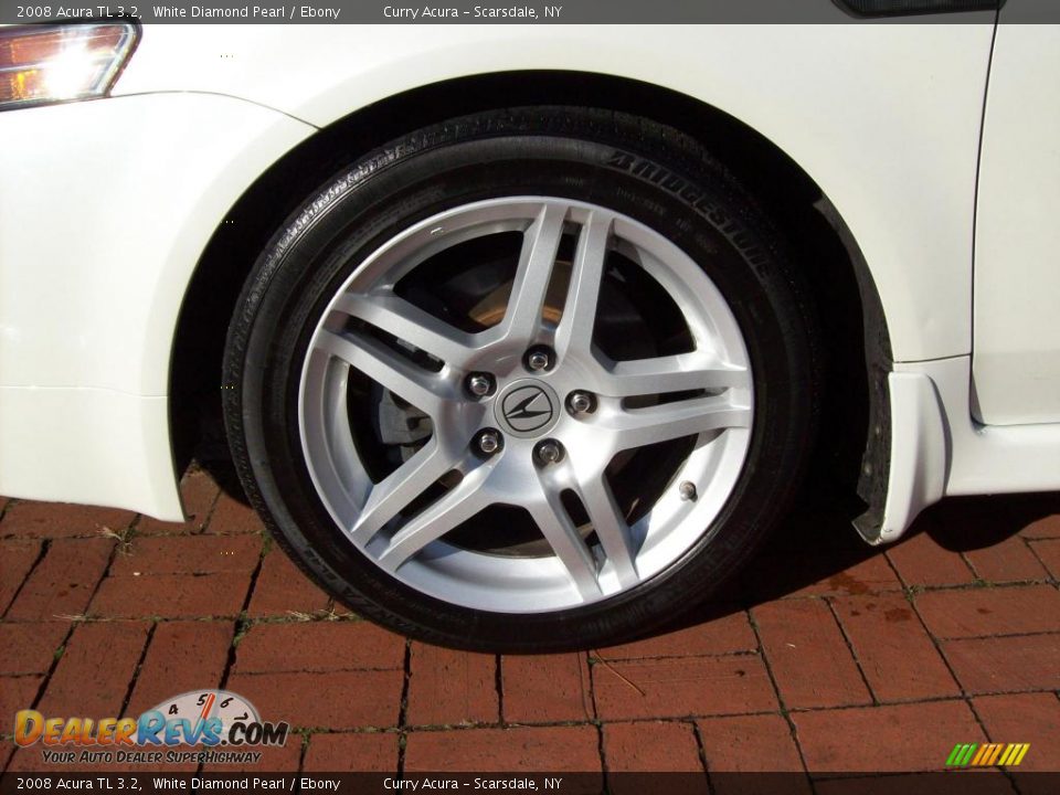 2008 Acura TL 3.2 White Diamond Pearl / Ebony Photo #19