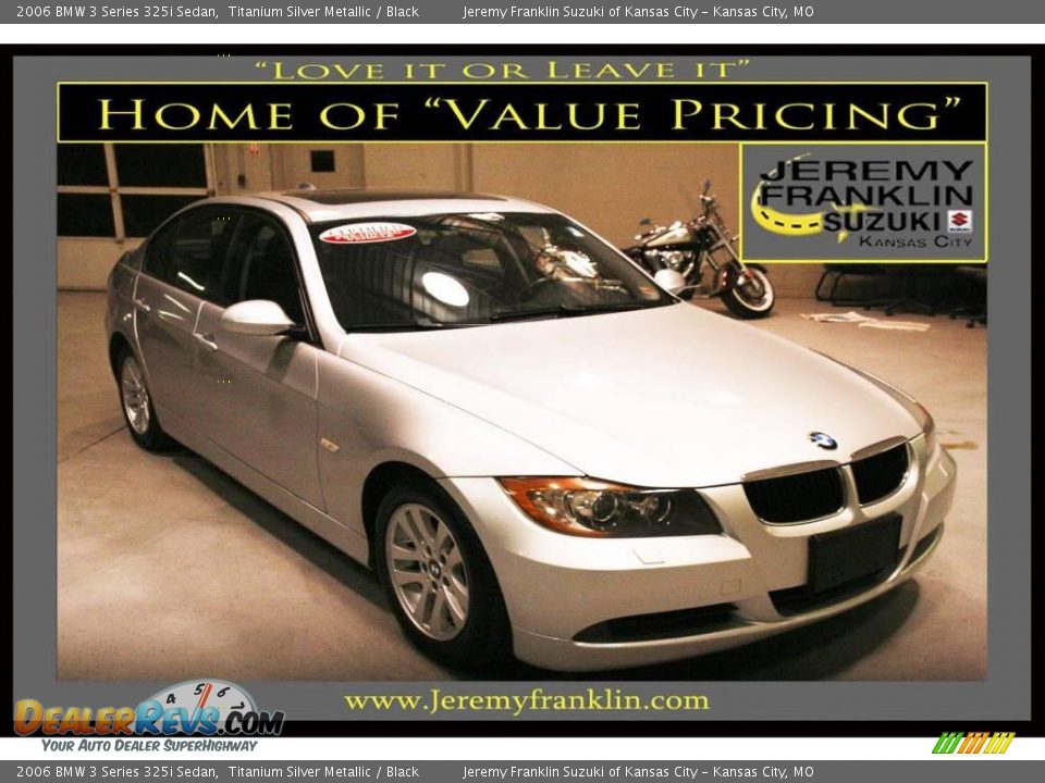 2006 BMW 3 Series 325i Sedan Titanium Silver Metallic / Black Photo #1
