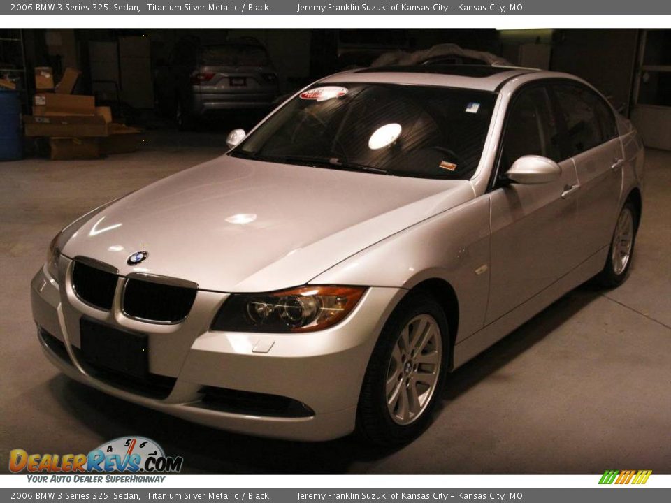 2006 BMW 3 Series 325i Sedan Titanium Silver Metallic / Black Photo #3