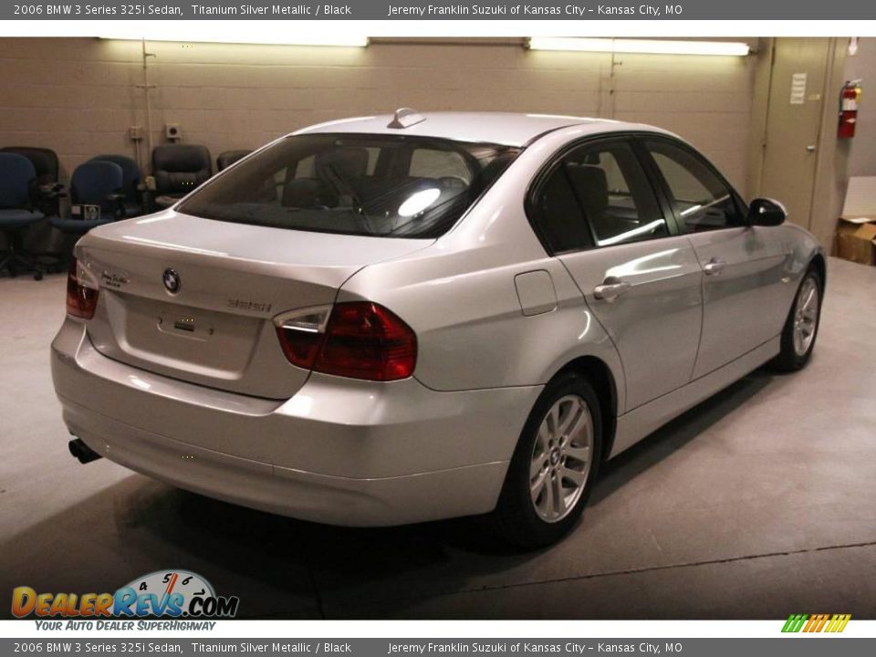 2006 BMW 3 Series 325i Sedan Titanium Silver Metallic / Black Photo #6