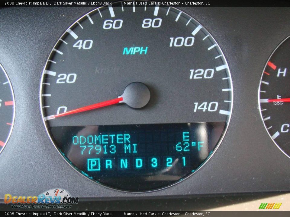 2008 Chevrolet Impala LT Dark Silver Metallic / Ebony Black Photo #21